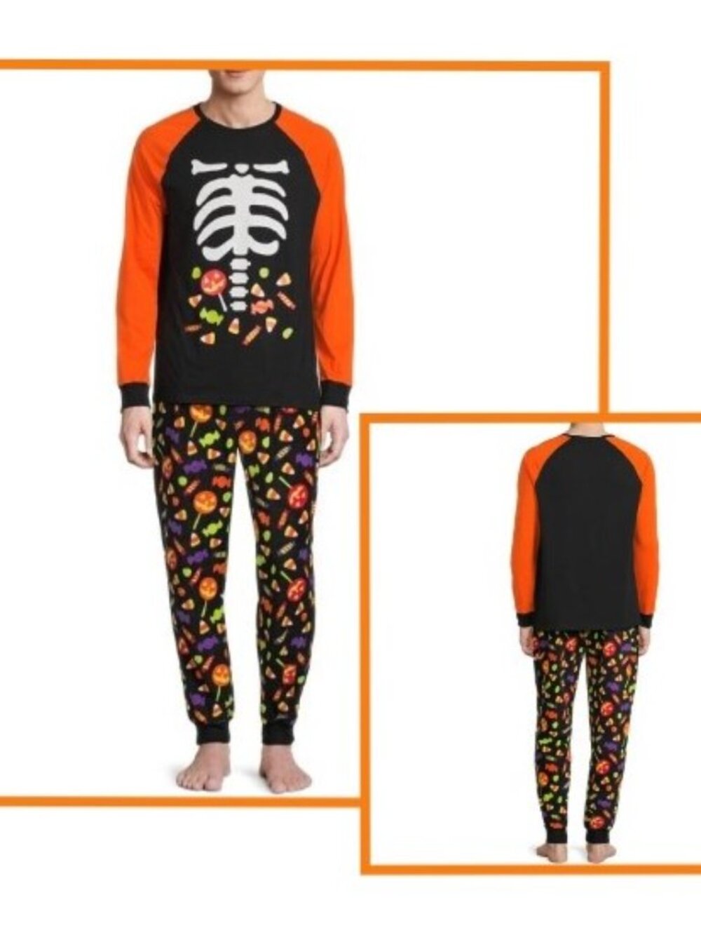 Halloween NWT Men's Pajama Set, Glow in the Dark 2X